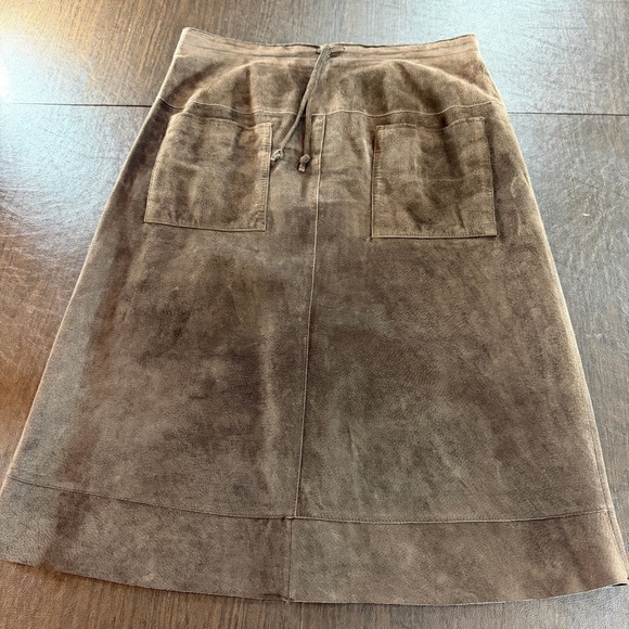 Massini Dresses & Skirts - Massini Genuine Leather Women's Brown A-line Skirt Sz 10